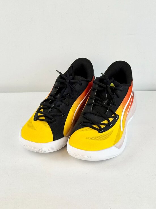 Men\'s 10 - Puma ALL NITRO Showtime Basketball-Yellow Sizzle/Purple Glimmer main image 8